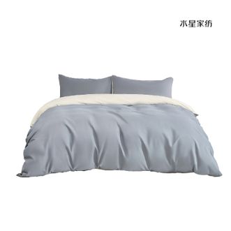 水星家纺  烟雨晨曦 磨毛四件套 枕套 床单 可水洗 床上用品 127560