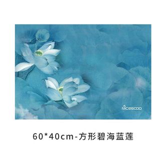 纳古迪（NiceGood）  平衡垫健腹轮跪垫平板支撑垫哑铃卧推加厚打坐垫瑜伽小号健身垫 8mm方形碧海蓝莲