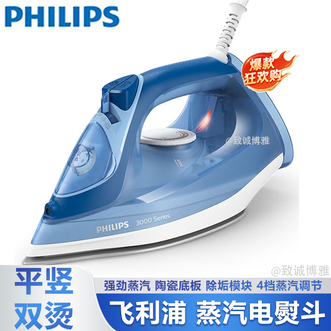 飞利浦/Philips  蒸汽电熨斗熨烫机家用 挂烫机平竖双烫电熨斗 DST3031