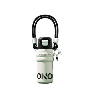 NONOO  保温杯女士高颜值水杯316不锈钢便携学生吸管杯子 节日礼物 招财黑 560ml