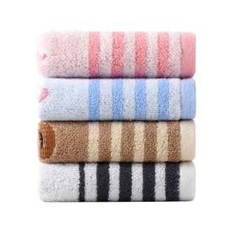 洁丽雅/Grace  纯棉儿童毛巾A类抗菌4条装颜色随机211008-4