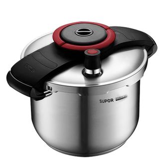 苏泊尔（SUPOR）  高压锅304不锈钢巧易开悦提压力快锅5.7L电磁炉燃气灶单手开 YW223BA1