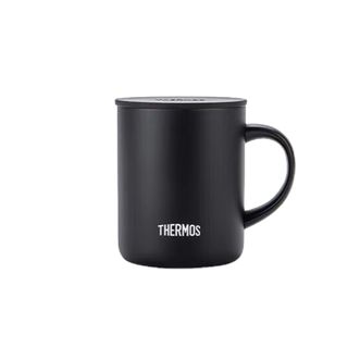 膳魔师（THERMOS）  马克杯黑色340ml 不锈钢咖啡杯牛奶杯茶杯简约水杯带盖JDG-351