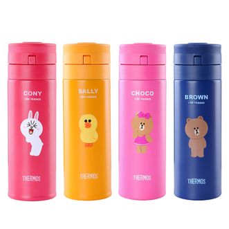 膳魔师（THERMOS）  LineFriend保温杯车载杯直身杯JNS-351卡通便携水杯 choco