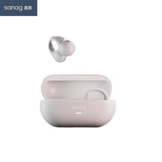 sanag  耳夹式蓝牙耳机 Z36S Pro 骨传导概念运动耳机 杜比环绕音 无线降噪TWS 5.3运动黑科技耳机 （云朵白/白色）