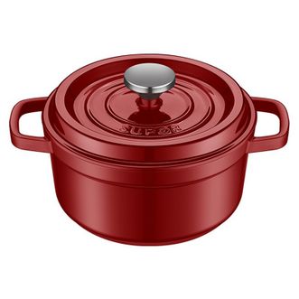 苏泊尔（SUPOR）  煲汤锅2.5L珐琅锅 铸铁锅炖煮锅煮面油炸锅 电磁炉燃气灶通用 ET22MF01-R