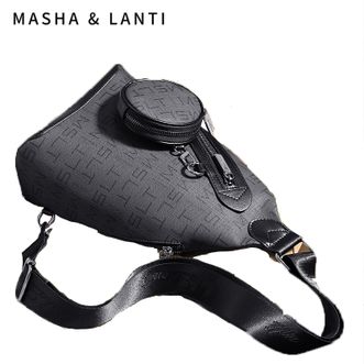 马莎兰缇/MashaLanti  新老花男士托特包商务休闲大容量斜挎单肩胸包通勤腋下包 M234407Z30368T