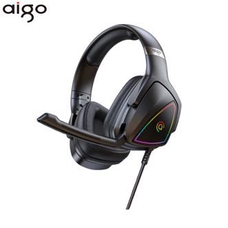 爱国者（aigo）  有线耳机A720【黑色】头戴式电竞游戏虚拟 7.1声道听声辨位 RGB彩灯 吃鸡三角洲FPS 适配爱国者机箱 大耳罩