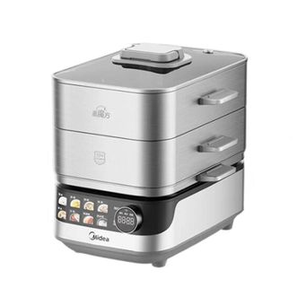 美的/Midea  电蒸锅 MZ-ZGS352302 19L大容量 不锈钢可拆洗 0涂层炖蒸煮一体