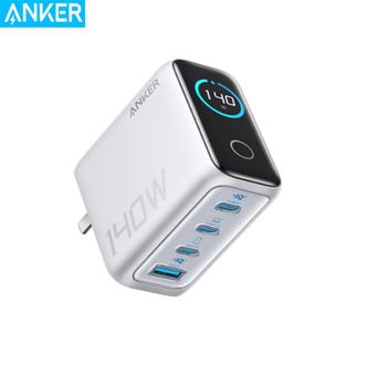 安克  充电器A2697【银色】 智显充140W氮化镓屏显type-c多口pd快充100W头适用苹果17iPhone手机笔记本电脑