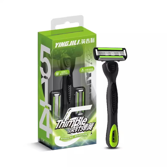 英吉利  六层剃须刀手动防刮伤全包围6层刀片刮胡刀 6层1柄3刀头 YS-601净化6层