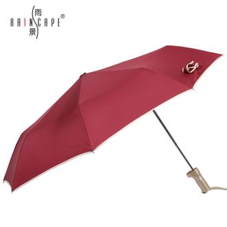 雨景 双层折叠雨伞加固抗风偏心伞 双人三折伞男女晴雨两用伞