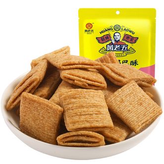 黄老五 花椒锅巴手工小米糯米锅巴烧烤味170g*4袋 办公室网红爆款零食休食