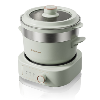 小熊/Bear  电煮锅电火锅2.5L分体式电炒锅家用宿舍多功能小电锅蒸煮煎炒涮一体多用途电热锅泡面锅