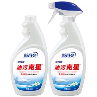 蓝月亮油污清洁剂抽油烟机去油厨房清洁免拆洗无刺激油污500g*2