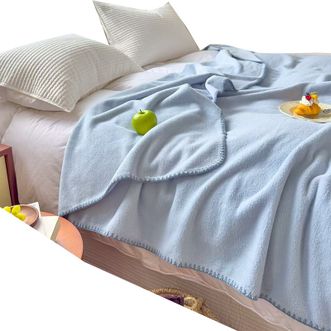 悠梦嘉居  双面仿羊绒毛毯 蔚蓝YT15307