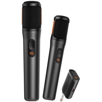 JBL  PartyBox Wireless Mic 无线一拖二麦克风话筒 UHF双声道无线接收器 家庭KTV