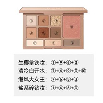 卡姿兰/Carslan  柔幻星纱十色眼影多功能盘 #01 甜酷奶咖18g