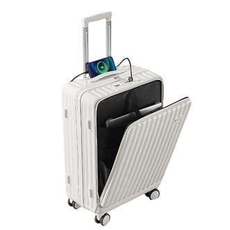 锐承（Ruicheng）  出差可登机行李箱  603-前开口箱-20寸白色