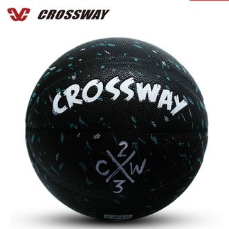 克洛斯威（CROSSWAY）  篮球 耐磨吸湿真皮手感 街头篮球 7号球（正黑）