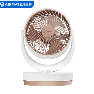 艾美特/Airmate  家用节能电风扇四季循环对流换气桌面小风扇大风量台式摇头轻音风扇 FA15-X173 机械款
