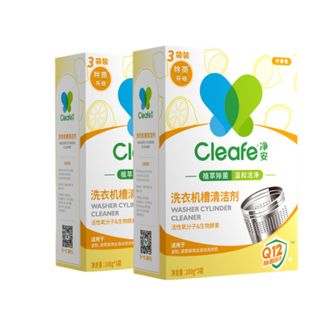 净安（Cleafe）洗衣机清洗剂滚筒洗衣机槽清洁剂柠檬香2盒