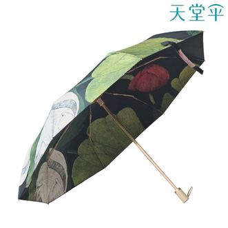 天堂伞  三折叠单层印花晴雨伞碰击伞面雨伞高效防晒遮阳伞