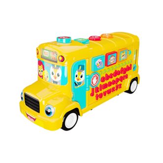 汇乐  校园大巴士字母巴士车早教宝宝男女孩玩具1-3岁儿童玩具车637