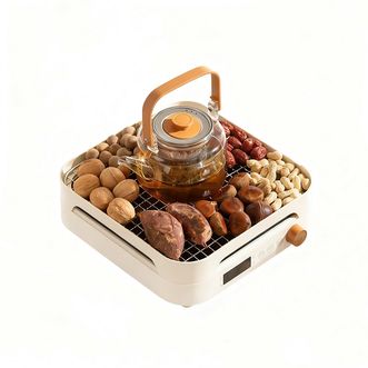 德世朗（DESLON）  围炉煮茶DDQ-ZJ703 米白色 一炉多用煮茶烧烤烹饪皆可做 智能触控三种加热模式随便选