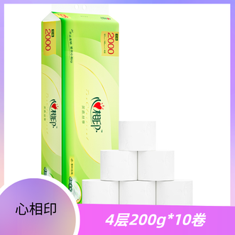 心相印  茶语丝享大号无芯卷纸4层200克加厚四层卫生纸家庭囤货厕纸无芯卷纸