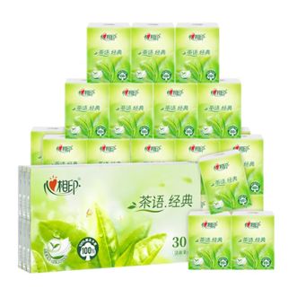 心相印  手帕纸30包茶语经典4层纸巾便携式小包 旅行必备随身装面巾纸 【淡淡茶香】手帕纸
