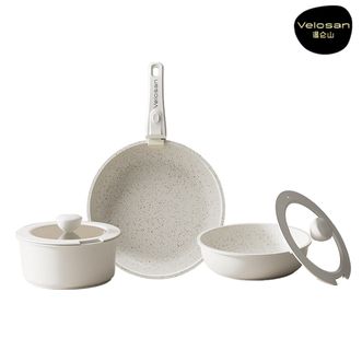 velosan  白月光不粘锅6件套 可拆卸手柄锅具套装 VE-JL001