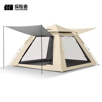 探险者（TAN XIAN ZHE）  帐篷 户外便携式折叠露营装备全自动帐篷 银胶速开帐篷 (208*208*138cm）