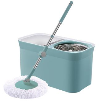 大卫  高端旋转拖把 创意36cm拖布杆伸缩99-127cm 2头加厚拖布 D11双驱动强吸污免手洗