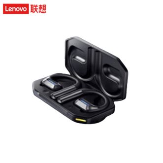 联想（Lenovo）  挂耳式蓝牙耳机LP73 骨传导不入夹耳运动跑步游戏降噪开放通用苹果华为小米  苍黑色