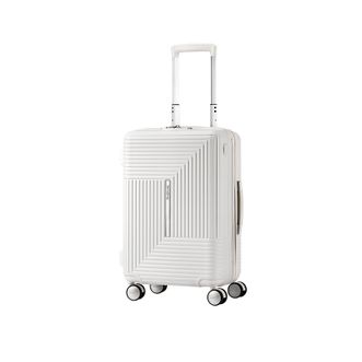 新秀丽/Samsonite  20英寸轻韧抗压潮流线条旅行箱 哑光颗粒感表面行李箱 HK6*05001 象牙白