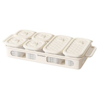 英氏（YEEHOO）  兔乐多功能辅食盒4小2大分格