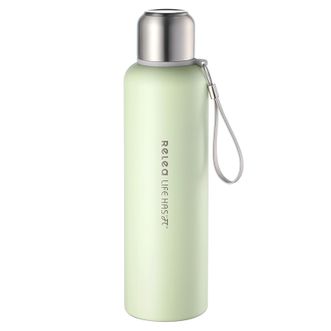 物生物  摩可MOCOO保温杯600ml 高颜值小清新保温杯学生上班族便携随行杯茶水分离水杯随手杯保温杯 薄荷绿