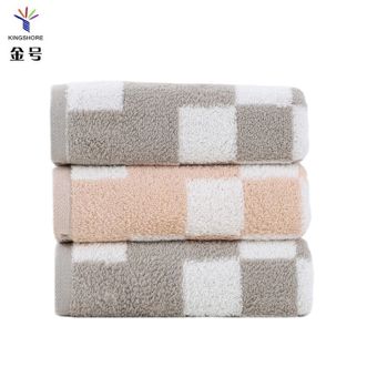 金号  全棉加厚情侣洗澡毛巾 柔软吸水不易掉毛 绿绿棕3条装