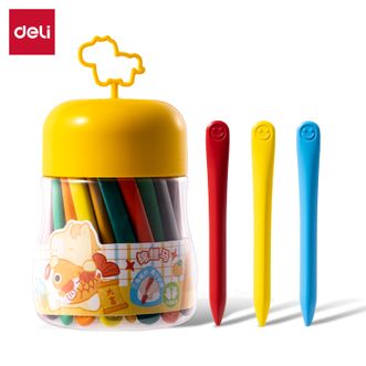得力/deli  FUN马过来48色三角杆易握儿童蜡笔 MAN038-48