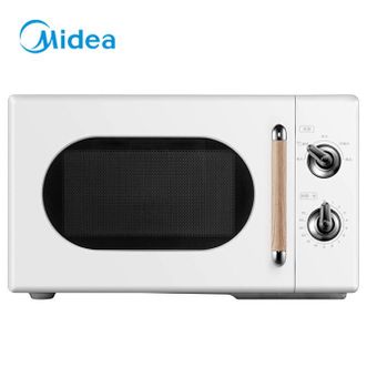美的/Midea  复古旋钮双控微波炉 PM2004  360°转盘式加热 20升