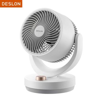 德世朗（DESLON）  桌面空气循环扇电风扇台式循环扇广角摇头送风家用卧室小型排气循环风扇三档风量