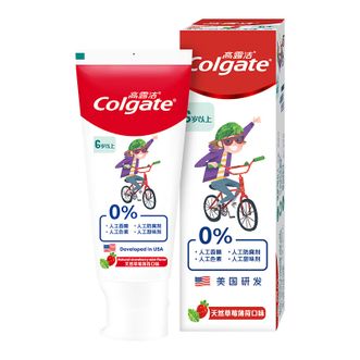 高露洁（Colgate）儿童牙膏70g 换牙期洁白防蛀健齿 6岁以上（天然草莓薄荷口味）