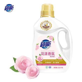 超能  花漾香氛洗衣液2.53kg(DZ) 天然椰子油生产无刺激 衣物更柔软 蔷薇香氛持久留香