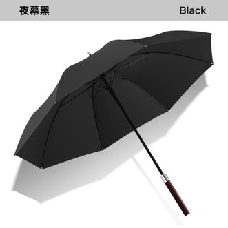 美度MAYDU   男士商务伞8骨加大直杆伞双人超大长柄伞加固抗风雨伞【黑色】
