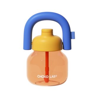 和序 chakolab  大容量随行吸管杯大肚杯便携塑料水壶拎拎壶-清橘海盐1150ml   6973331885797
