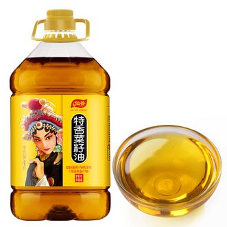 仙餐 食用油 非转基因 特香菜籽油4L  农家菜籽压榨菜油瓶装