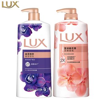 力士/LUX  精油香氛沐浴露套装（幽莲魅肤香1kg+桃花香1kg）珍稀鲜花香源自自然