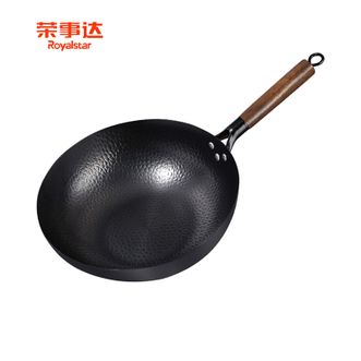 荣事达/Royalstar  锻打铁锅（无涂层）32cm不粘炒锅 物理不粘鱼鳞纹 匠心锻造老铁锅（RC-JD32SN）通用炉灶