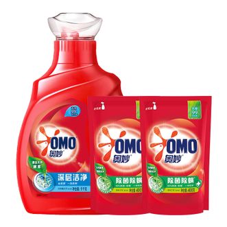 奥妙  洗衣液深层洁净1kg+除菌除螨400g*2袋